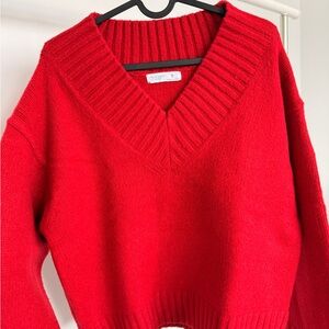 Primark Bold Red V-Neck Sweater